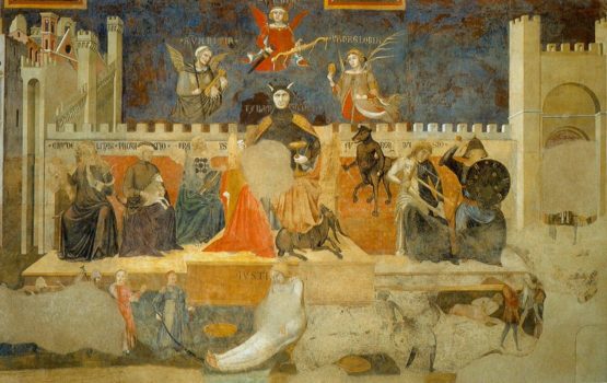 Ambrogio Lorenzetti's The Allegory of Bad Government, fresco, Sala Dei Nove, Siena, 1338-39